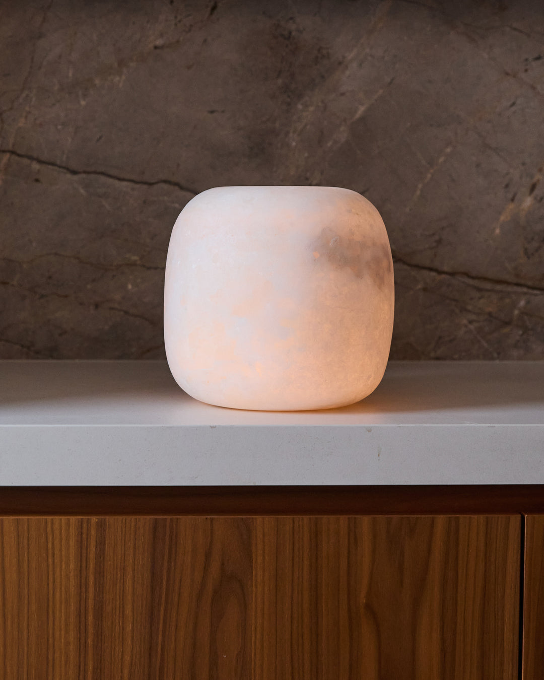 Alabast Tealight - round white